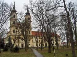 Bazilika a kláštor.18. storočie. Kláštorné námestie.