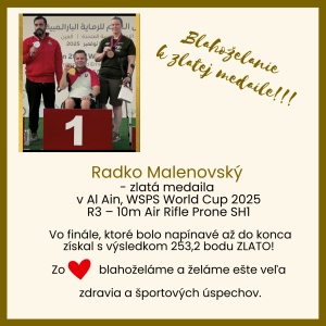 Radko Malenovský zlatá maedaila